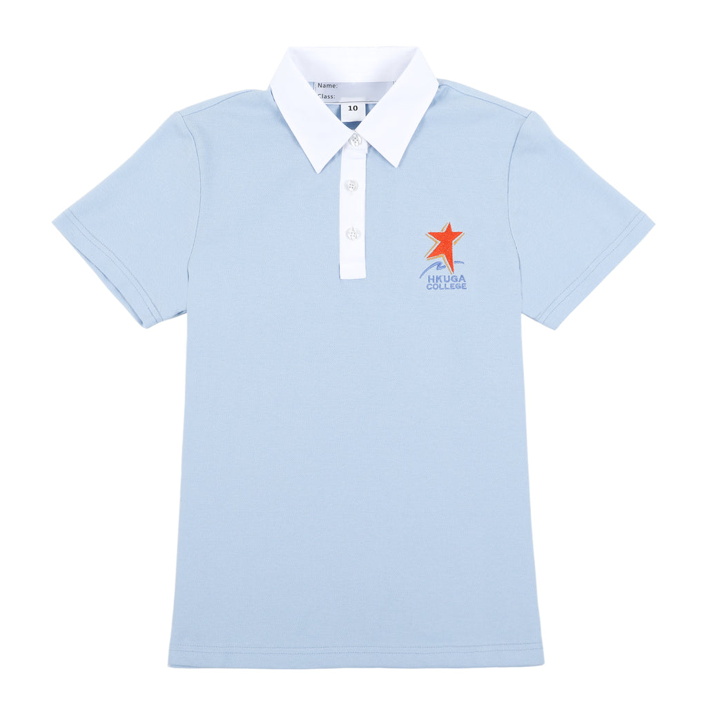 HKUGAC Girls Short-Sleeve Polo Shirt - Light Blue
