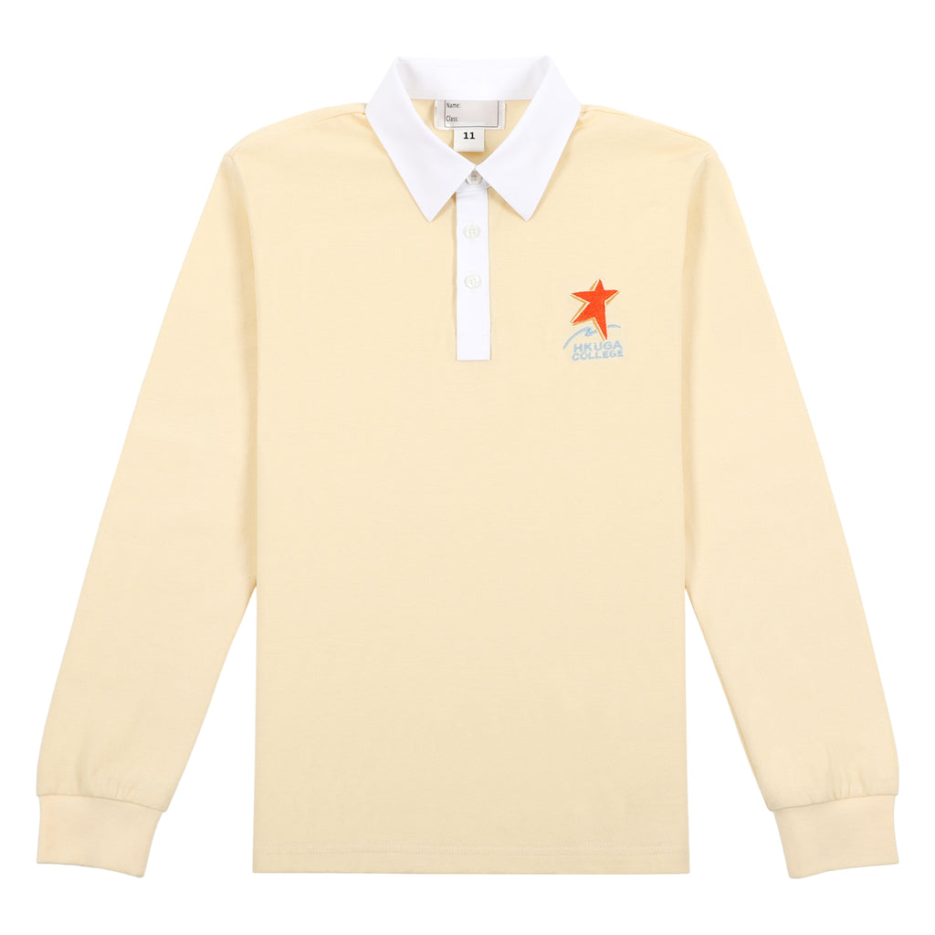 HKUGAC Boys Long-Sleeve Polo Shirt - Light Yellow