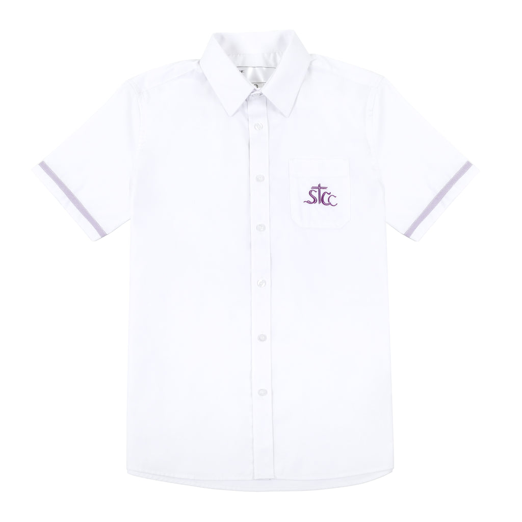 STCC Boys Junior Short-Sleeve Shirt - White