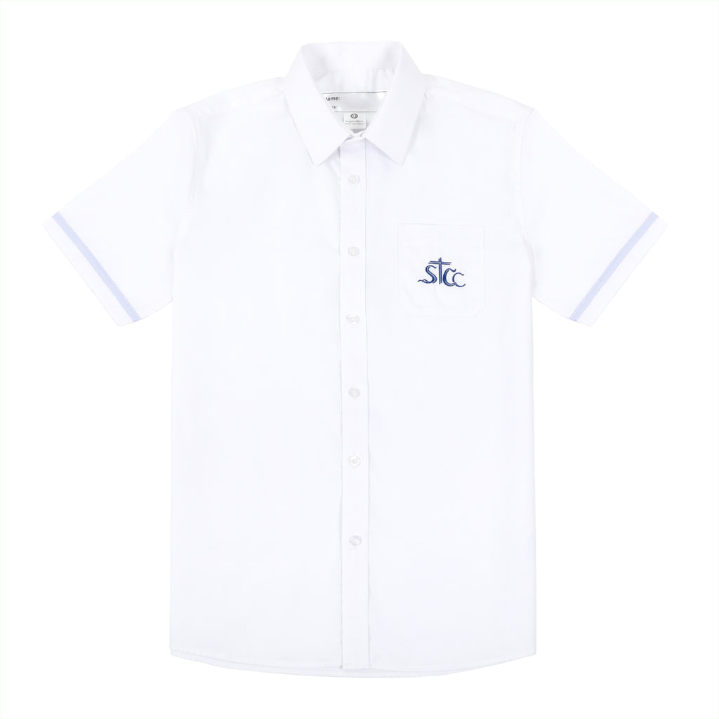 STCC Boys Senior Short-Sleeve Shirt - White