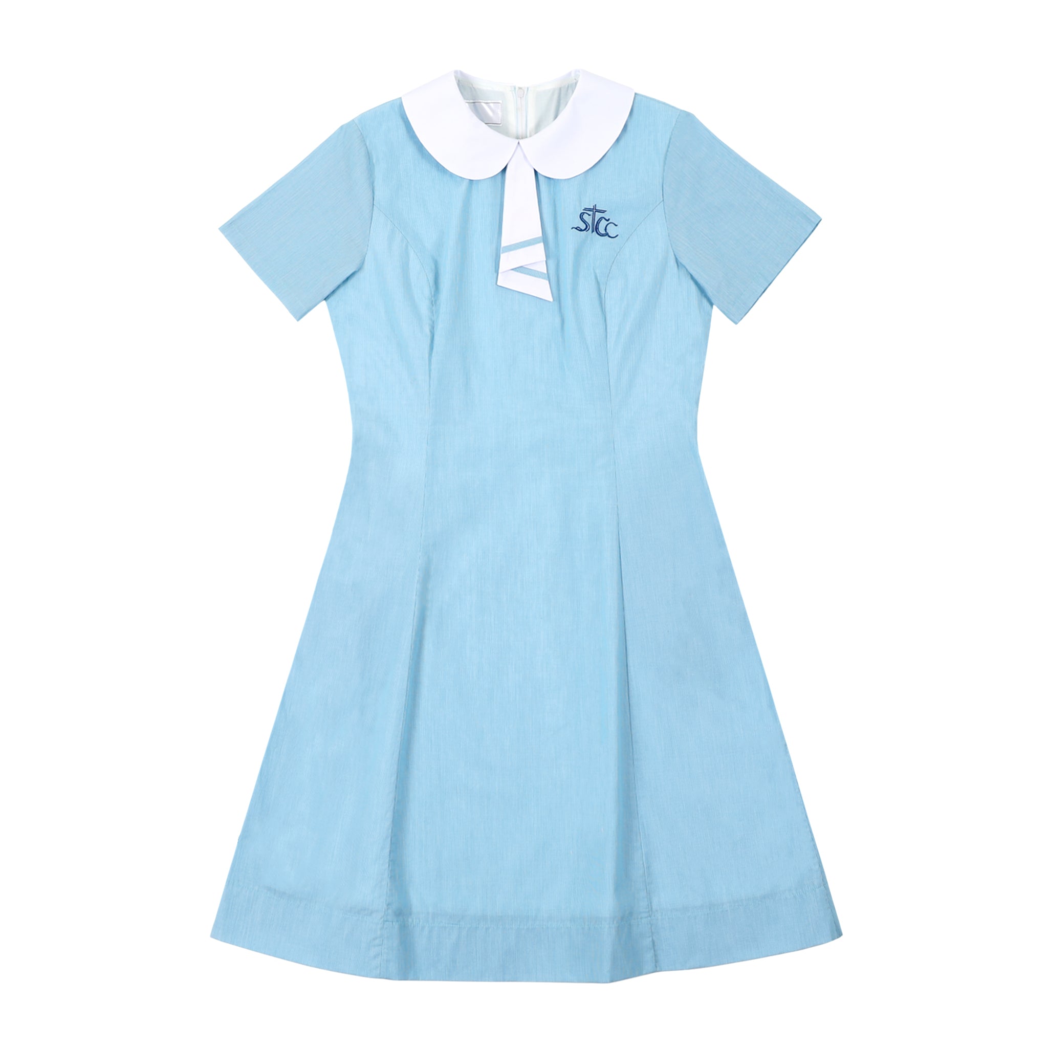 Light blue dress with white collar hotsell